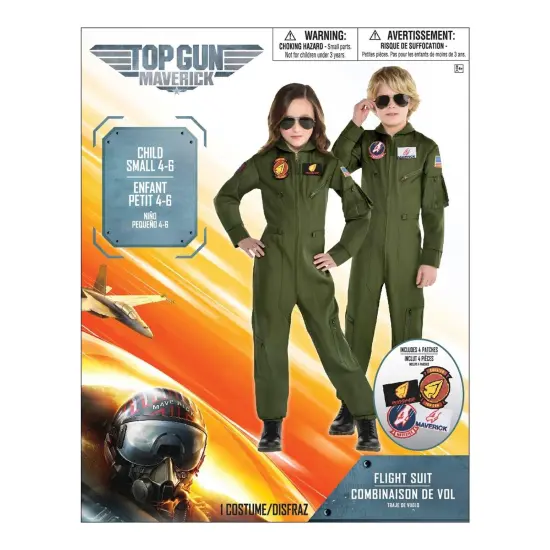 Top Gun 2 - Maverick Flight Suit Costume Child {4}