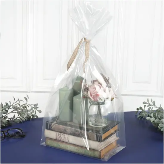 Plymor 10" x 6" x 24" (Pack of 100), 2 Mil Gusseted Plastic Bags {5}