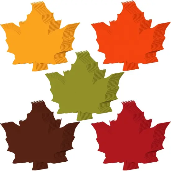 200 Pcs Paper Leaves Fall Thanksgiving Leaf {1}