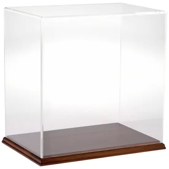 Plymor Clear Acrylic Display Case, 12" W x 8" D x 12" H Hardwood {1}