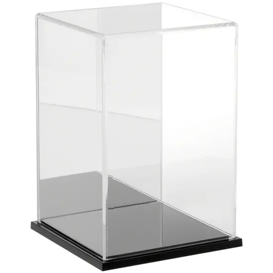 Plymor Clear Acrylic Display Case, 6" W x 6" D x 9" H Black (Mirrored) {1}