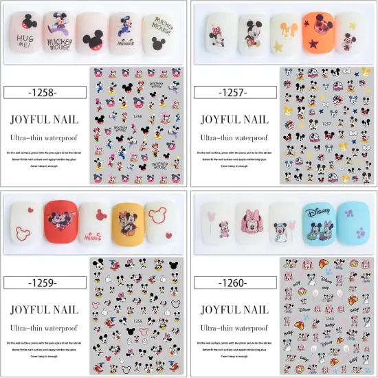 6Pieces 3D Mouse Nail Stickers {4}