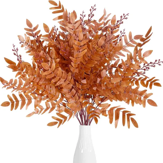 4 Pack Artificial Fall Greenery Stem Autumn Faux Flowers {1}