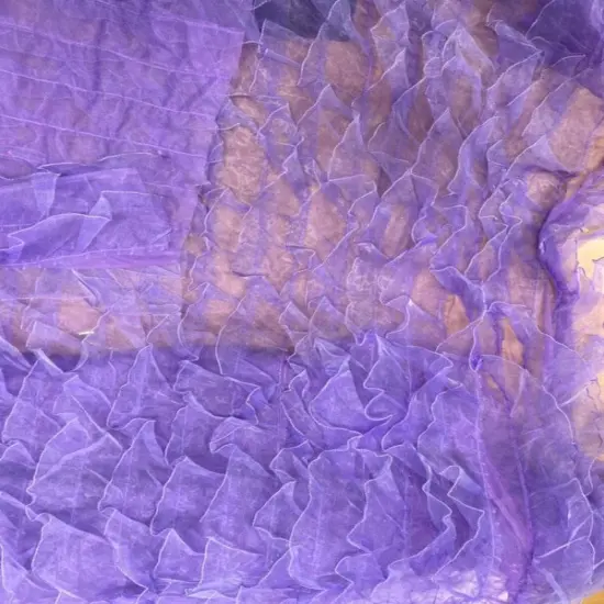 1 Yard Voluminous Ruffle Organza Fabric for Backdrops & Dresses 52/54" Width Turquoise {5}