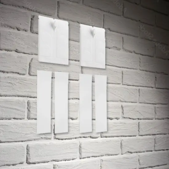 White Adhesive Hook for Frames &ndash; No-Drill Wall Hanging Solution {3}