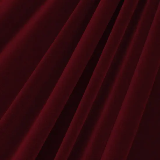 1 Yard Stretch Velvet Fabric Medium Weight Soft Sheen 4-Way Stretch Apparel 58/60" Width Burgundy {1}