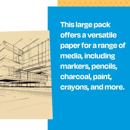 Sax Multipurpose Manila Drawing Paper, 56 lbs, 18 x 24 Inches, Cream, Pack of 500 {7}