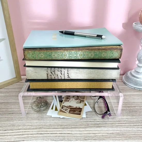 Plymor Clear Acrylic Rectangular Display Riser, 3" H x 10" W x 6" D (3/8" thick) {6}