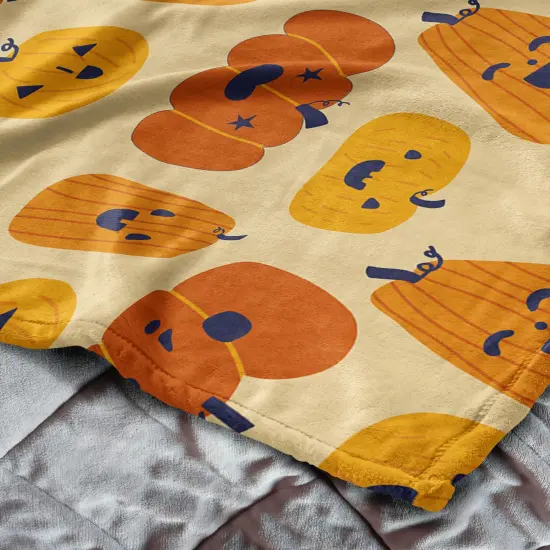 Halloween Silk Touch Throw Blanket Funky Pumpkin {5}