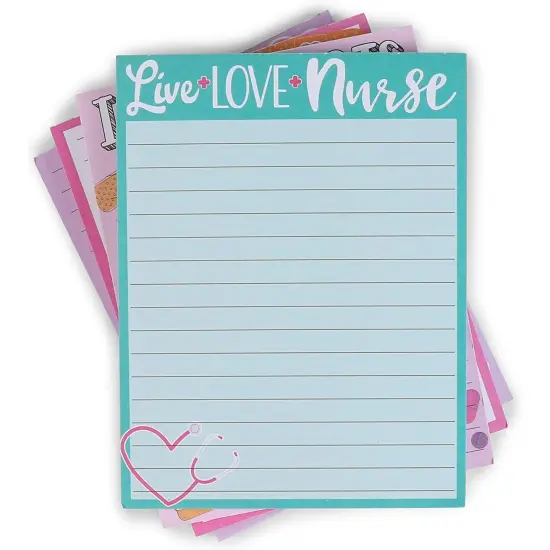 Writing Note Pads for Nurse Appreciation Gifts (4.25 x 5.5 In, 4 Pack) Multicolor {5}