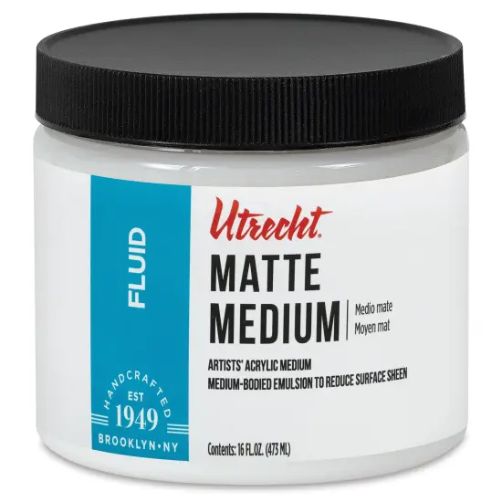 Utrecht Artists' Acrylic Fluid Medium - Matte Medium, 16 oz {1}