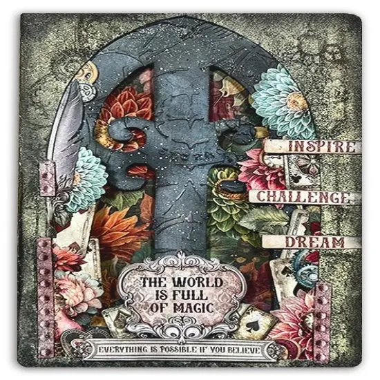 Stamperia Double-Sided Paper Pad 8"X8" 10/Pkg-Master Of Magic, 10 Designs/1 Each {5}