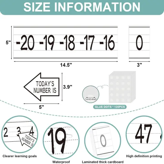 Number Line for Classroom Wall Bulletin Board Borders Decorations {2}