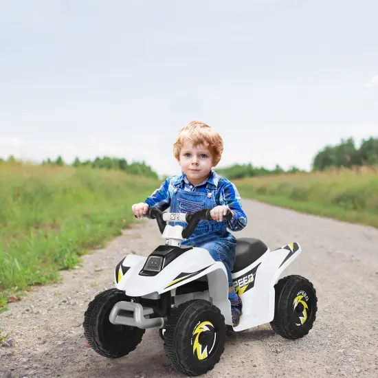 Costway 6V Kids Electric Quad ATV 4 Wheels Ride on Toy Toddlers Forward & Reverse White/Black/Blue/Red {7}