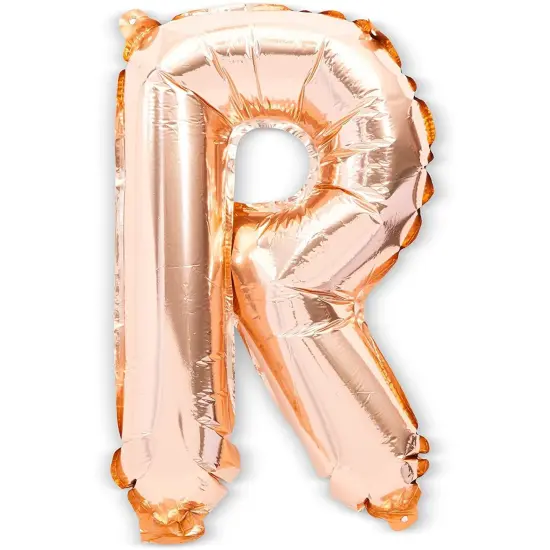 Rose Gold Balloon Garland for Birthday Party (Foil Letters, 33-Piece Set) Pink {5}