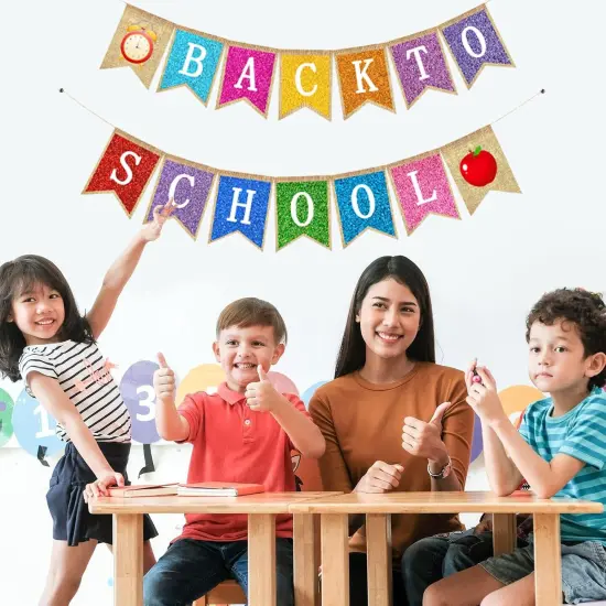 Back to School Burlap Banners Pre-Assembled {5}