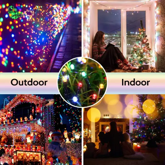 Toodour Solar Christmas Lights, 72ft 200 LED 8 Modes Outdoor Christmas String Lights, Waterproof Solar Fairy Lights for Christmas Tree, Fence, Holiday, Party, Balcony, Christmas Decor - Multicolor {6}