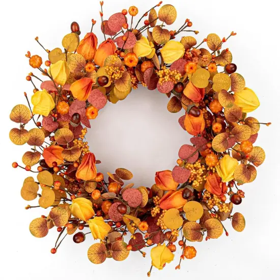 22 Inches Fall Wreath - Rustic Autumn {1}