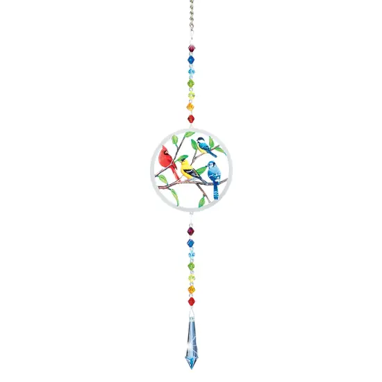 Collections Etc Charming Colorful Songbirds Hanging Suncatcher {2}