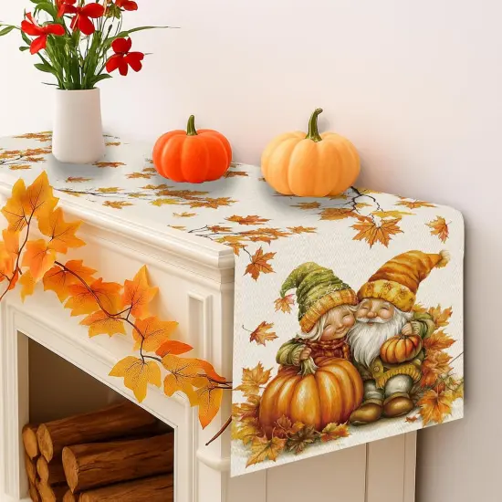 Fall Table Runner Fall Gonme Table Runners Seasonal Kitchen-13x72 Inch {5}