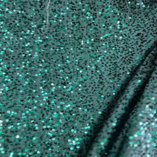 1 Yard Sequin Taffeta Fabric Sparkling Polyester for Events Costumes and Decor 50&ndash;54 inches Width Hunter Green {1}