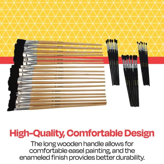 School Smart Intermediate Paint Brush Assortment, Set of 36 {7}