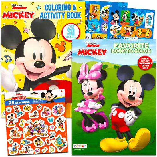 Mickey Mouse Coloring Book with Stickers Set {1}