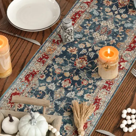 Boho Bohemia Style Red Table Runner,13x72 Inch {4}