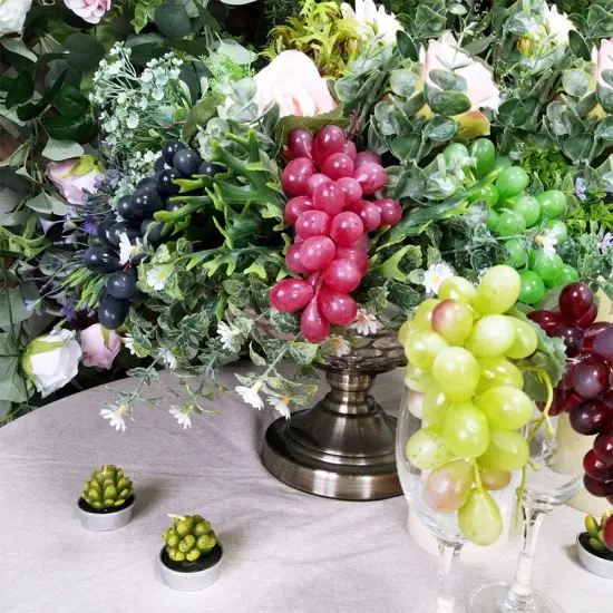 10 Pack Assorted Artificial Grapes Frosted Grape Clusters Decorative Grapes {4}