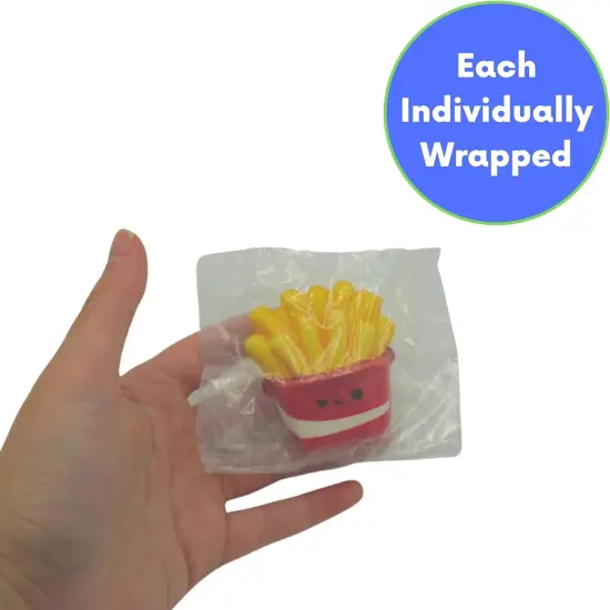 4E's Novelty 24 Pack Fast Food Squishy Toys for Kids Bulk - Slow Rising Individually Wrapped Small Foam Squishies for Classroom & Birthday Party Favors {3}