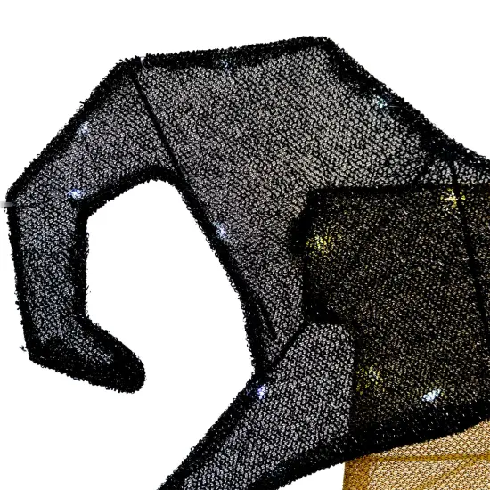 Northlight LED Lighted Tinsel BOO Outdoor Halloween Sign Decoration - 50" - Clear Lights Green {7}