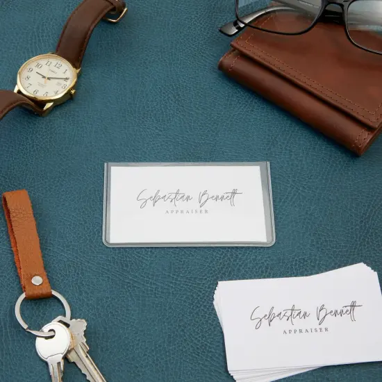 Printable Business Cards for Self Adhesive Sleeves (3.75x2.36 In, 50 Sheets/500 Pieces) White {2}