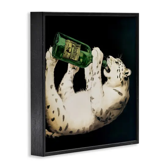 Stupell Industries Leopard Absinthe Bottle Framed Giclee By Annabelle Hall {9}