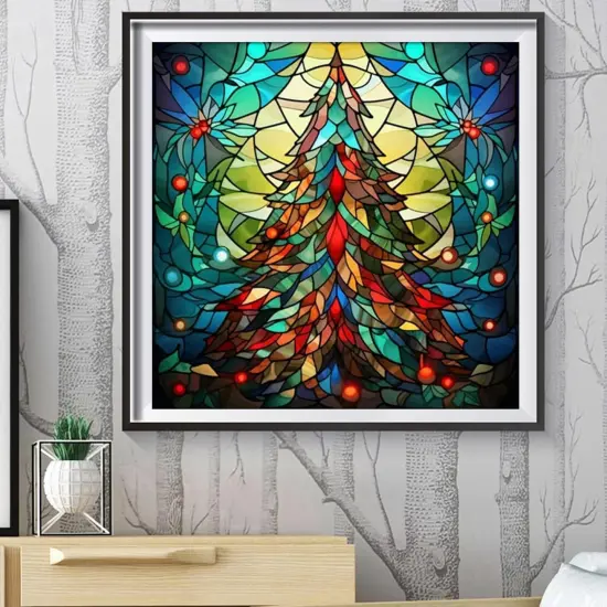 Christmas Tree Diamond Painting Kits 5D Diamond Painting (12x12inch) {5}