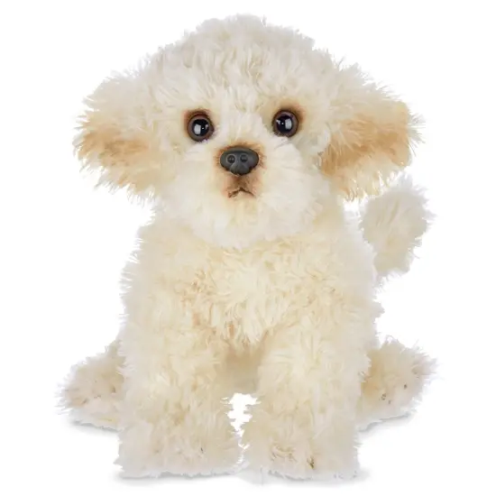 Bearington White Dog Stuffed Animal 13 In - Puppy Stuffed Animals - Plush Dog Toys for Kids Maltipoo Labradoodle Plushies, For Ages 3-14 Brown {1}