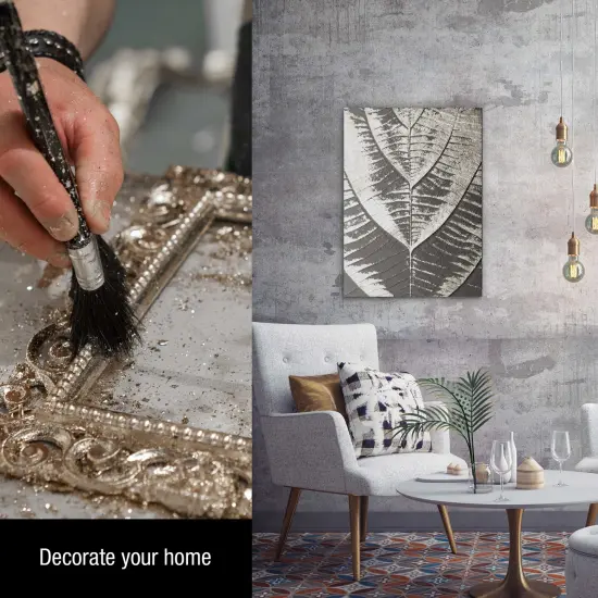 Metallic Foil Schabin Gilding Flakes, Imitation Silver10 Gram Bottle - Metal Leaf Foil Flakes for Resin, Nails, Crafts, Painting, Jewelry, Slime, Arts and Crafts {5}