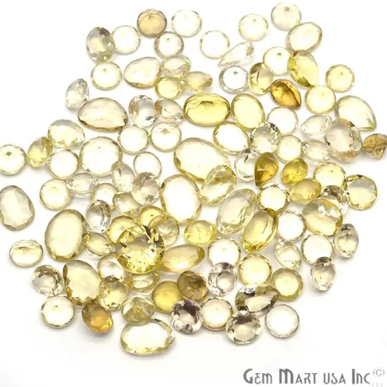 Lemon Topaz Gemstone, 100% Natural Faceted Loose Gems, November Birthstone, 10-20mm, 100 Carats {3}