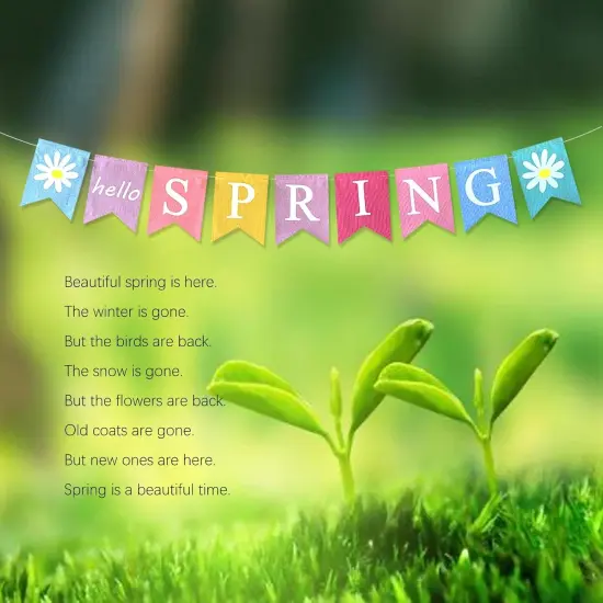 Pre-assembled Burlap Happy Easter Decorations Welcome Spring {3}