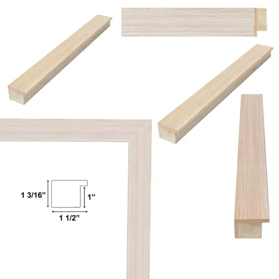 Weathered White Wash Wood Grain Picture Frame 40x40 frame {3}