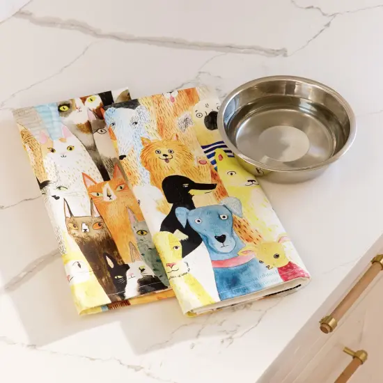 Cat Power Cotton Kitchen Tea Towel {4}