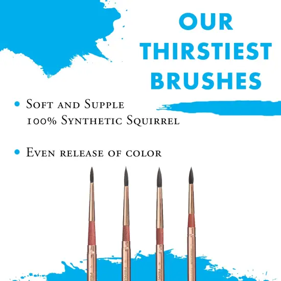 Princeton Series 4750 Neptune Synthetic Squirrel Brush-Short Handle Travel Set 4PC {3}