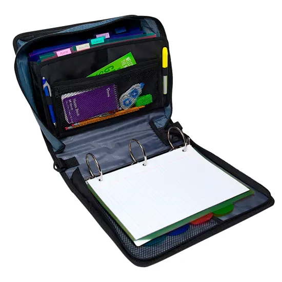 Case&middot;it Mighty Zip Tab O-Ring Binder, 3 Inches, Fire Engine Red {3}