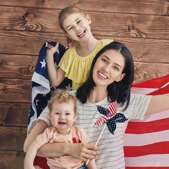 50 Pieces Patriotic Pinwheels, Red White and Blue Windmills Patriotic Windmills Necessary Windmill Decorations {3}