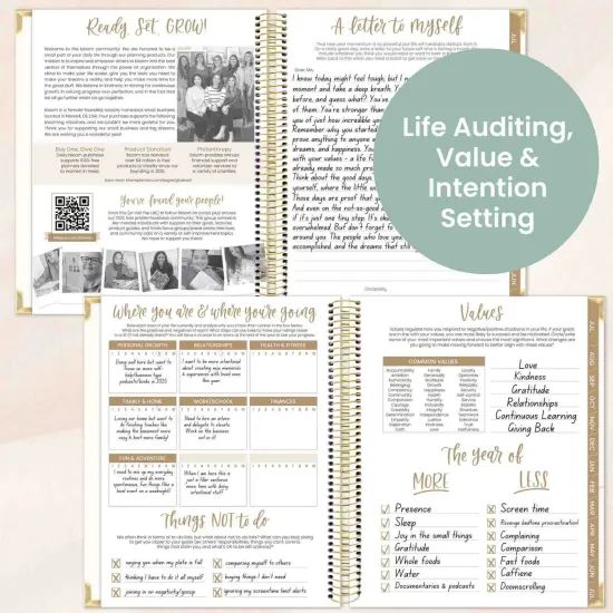 bloom daily planners 2025-26 Academic Planner Vision Planner, 7.5" x 9", Spread Kindness Like Wildflowers {6}