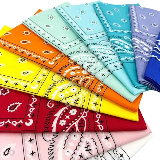 100% Cotton 10 Pack Fine Bandanas {2}