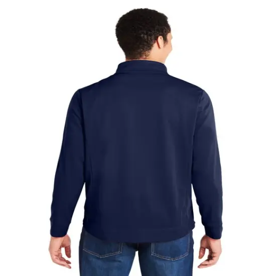 CORE365&reg; Men's Market Snag Protect Mesh Colorblock Quarter Zip CLASSC NVY/ CRBN {7}