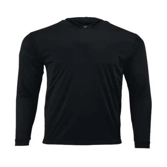 Paragon&reg; Youth Bahama Performance Hooded Long Sleeve T Shirt Black {1}
