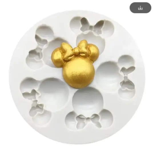 Migical Silhouette with Bow Silicone Mold S {1}