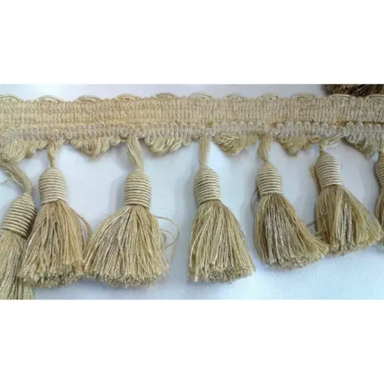 Light Gold Tassel Fringe Trim 3" Tassels By the Yard {5}
