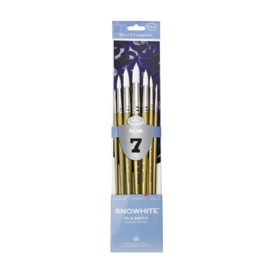 RSET-4500 | Snowhite&trade; 7pc Oil & Acrylic Round Brush Set {1}